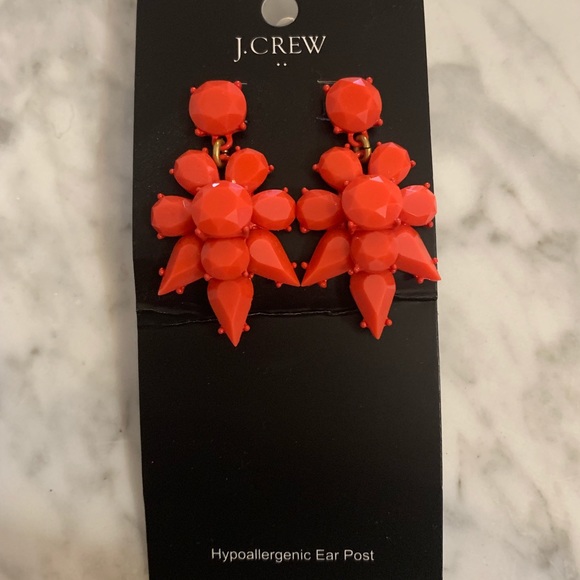 J. Crew Jewelry - Red JCrew statement earrings. NWT